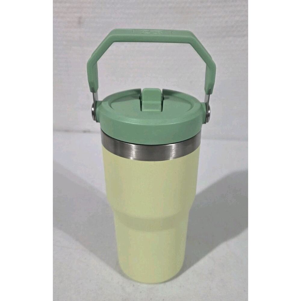 Stanley IceFlow Flip Straw 20 oz Tumbler Water Bottle Green Carry Handle - Picture 2 of 5